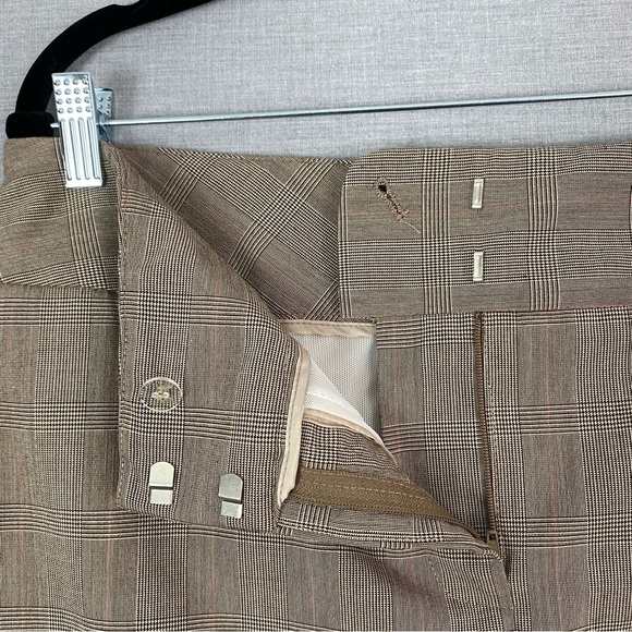 Jessica Dream Fit Pencil Skirt Knee Length Tan Glencheck Sz 14 - Picture 4 of 11